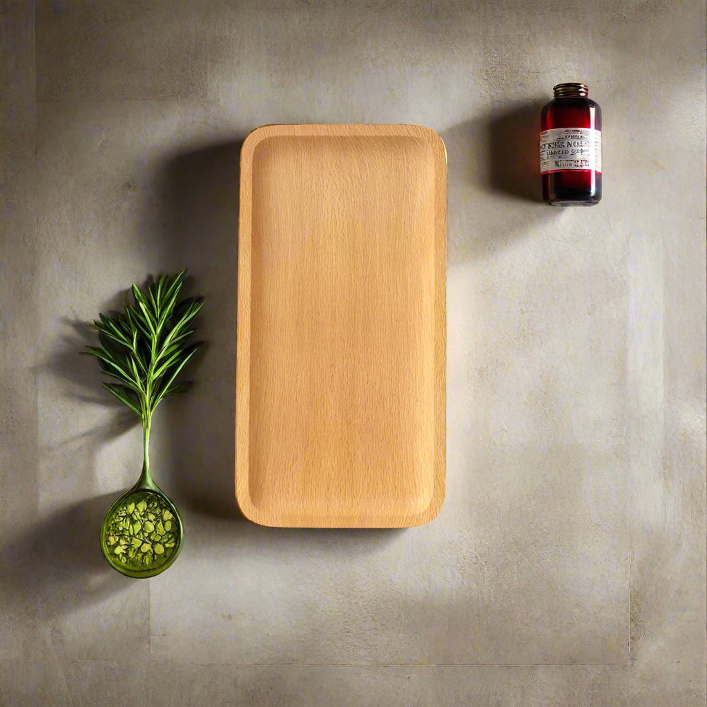 Wood Beech Oval & Rectangular Serving Plates