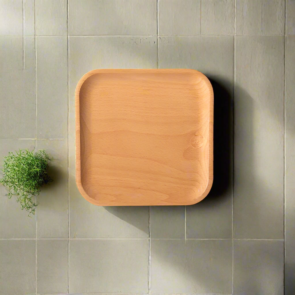 Wood Beech Oval & Rectangular Serving Plates