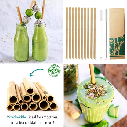 Reusable Straws with Cleaning Brush