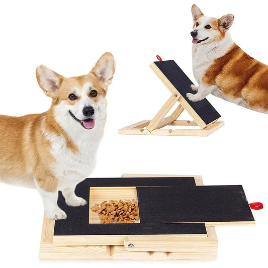 Wooden Pet Scratch Board with Snack Box