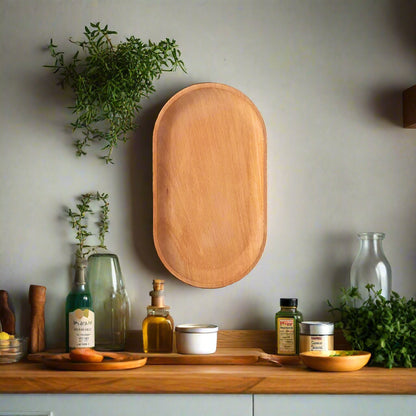 Wood Beech Oval & Rectangular Serving Plates