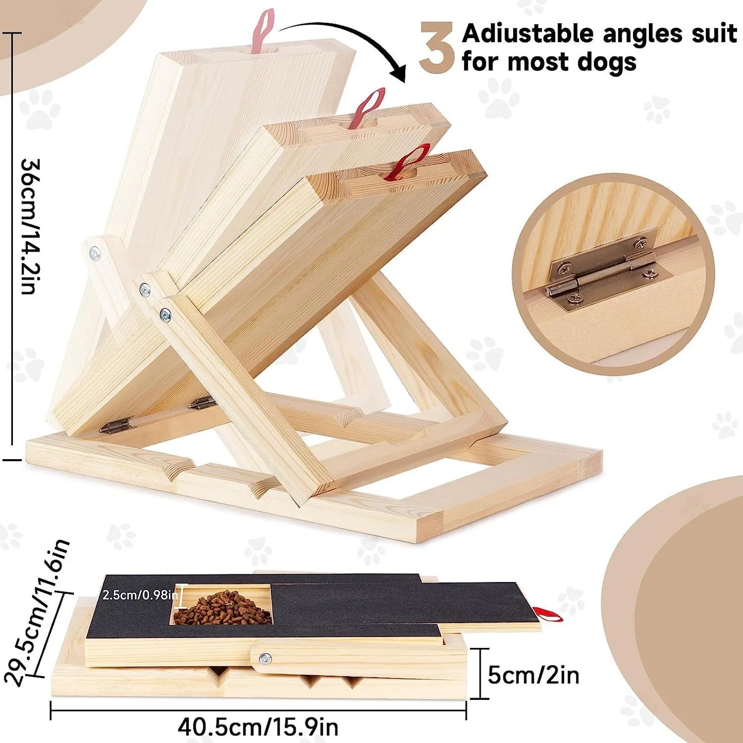 Wooden Pet Scratch Board with Snack Box