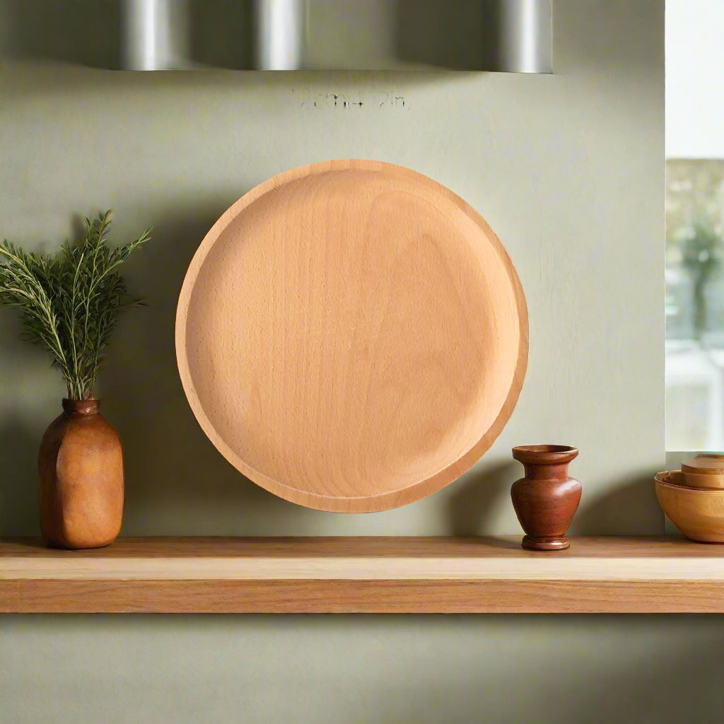 Wood Beech Oval & Rectangular Serving Plates