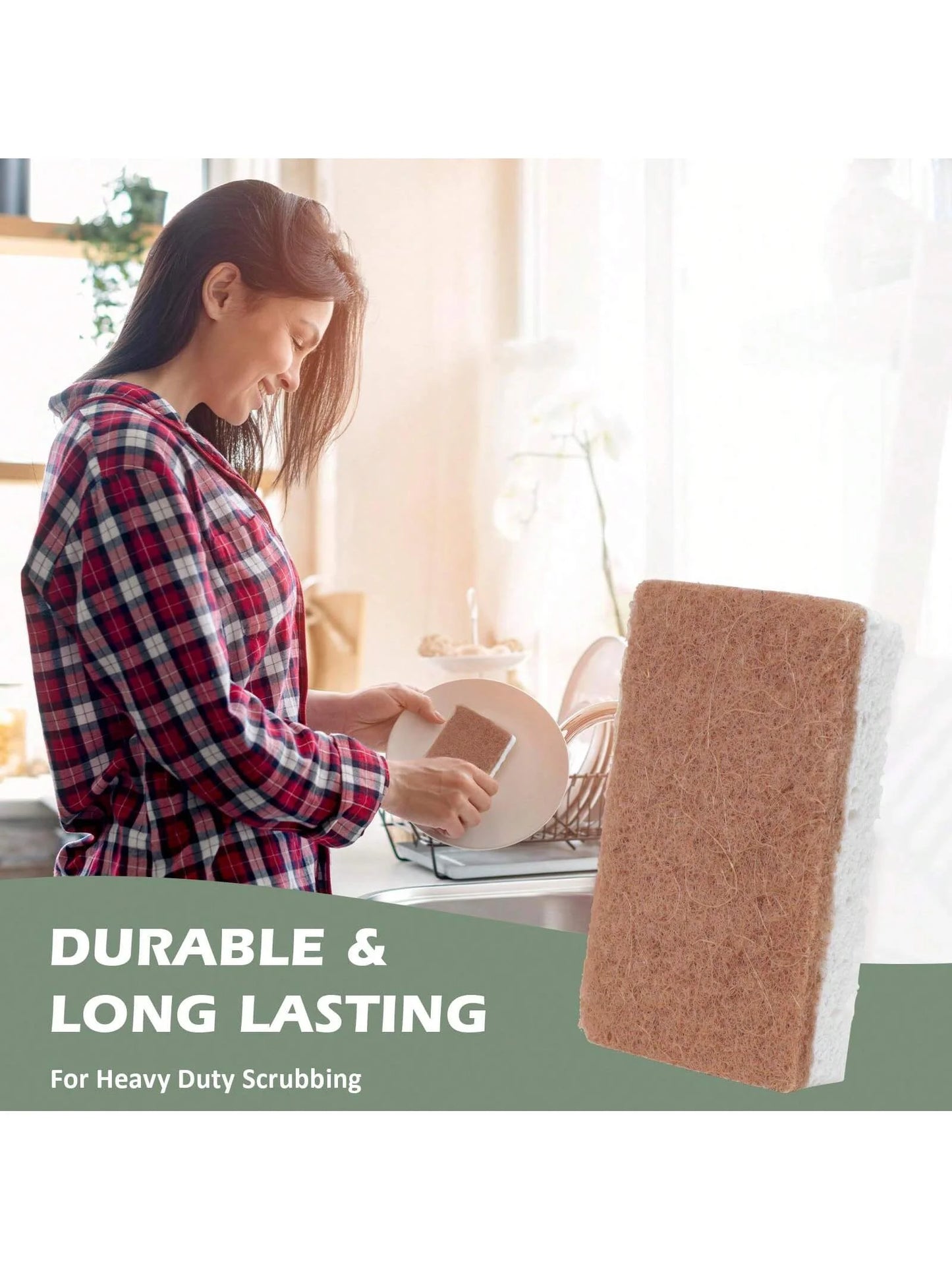 Biodegradable Cellulose & Coconut Scrubbing Sponges